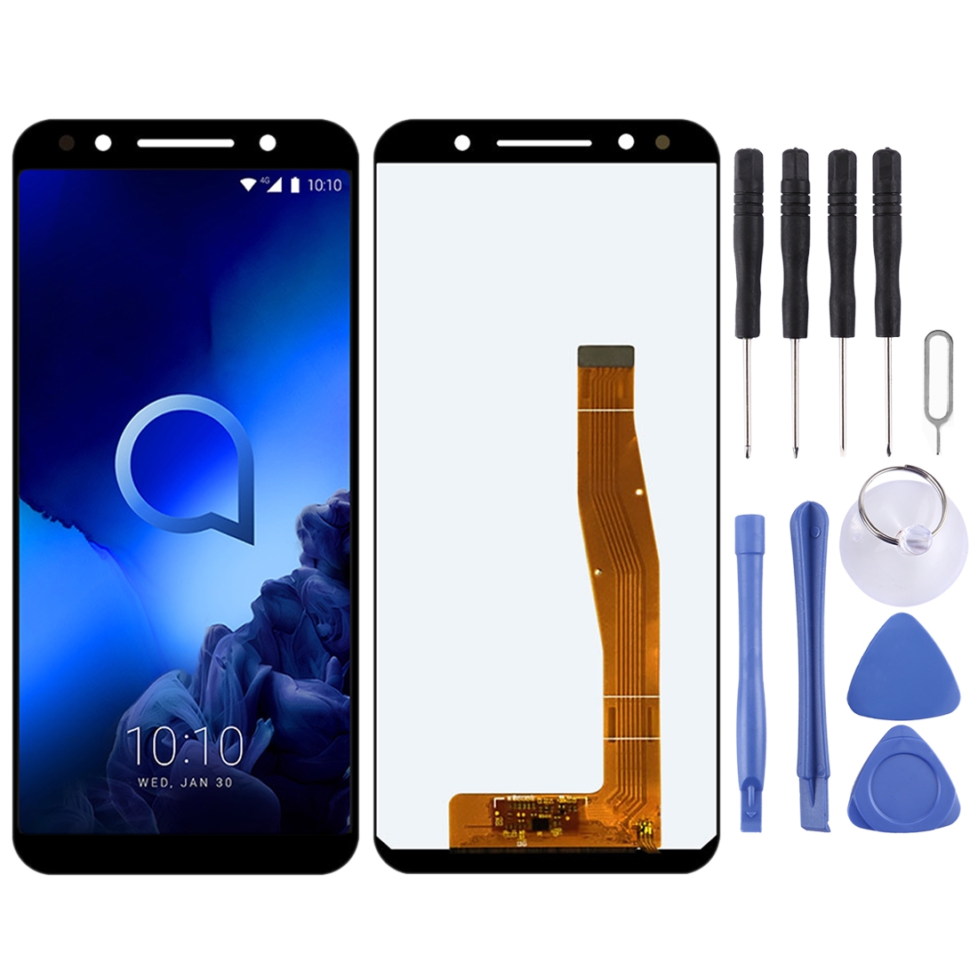 Màn hình LCD OEM cho Alcatel 3L 5034d 5034 với Digitizer lắp ráp hoàn chỉnh (Đen) (zshs)