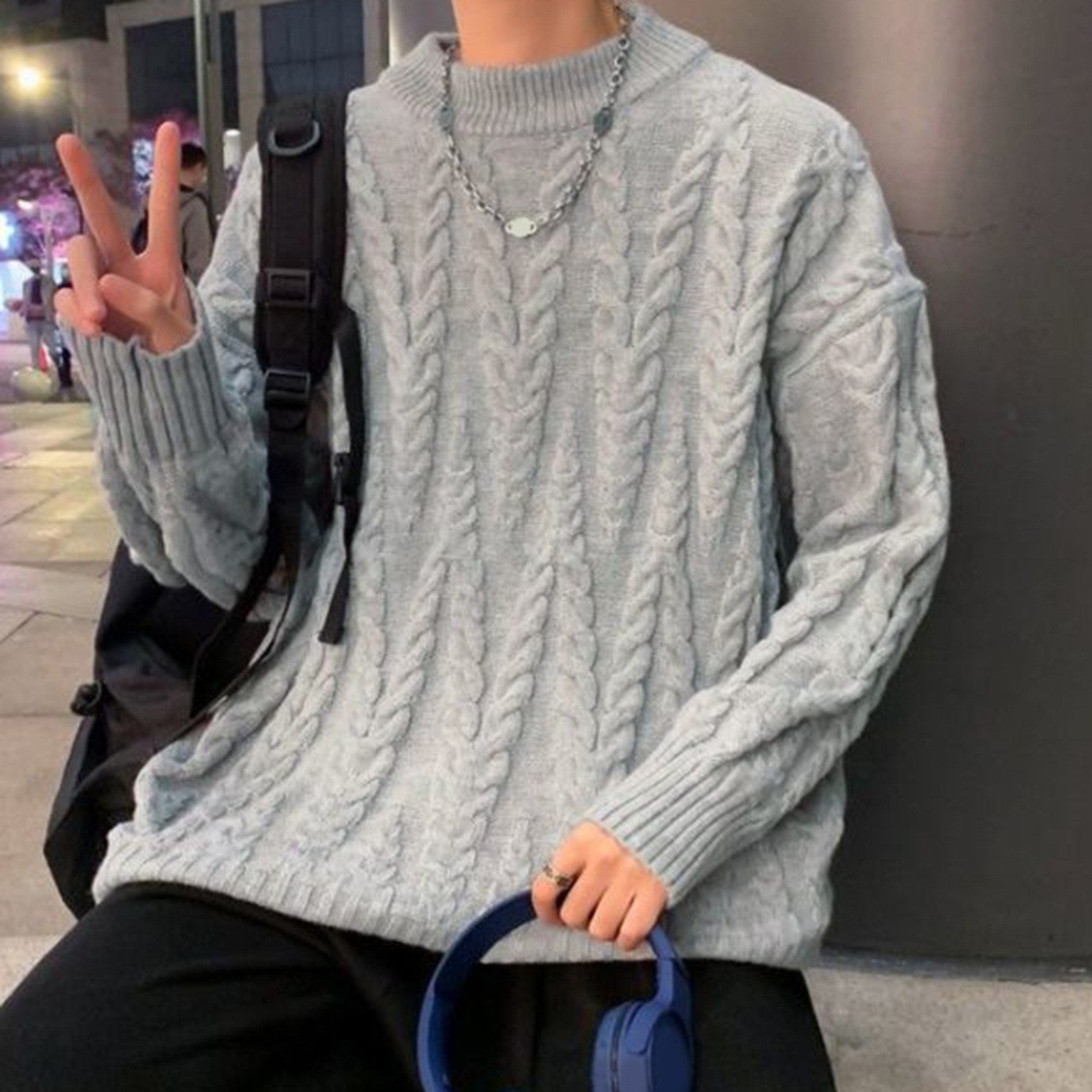 Herren Pullover Strickpullover Für Den Winter Mit Langen Ärmeln_voghion.com