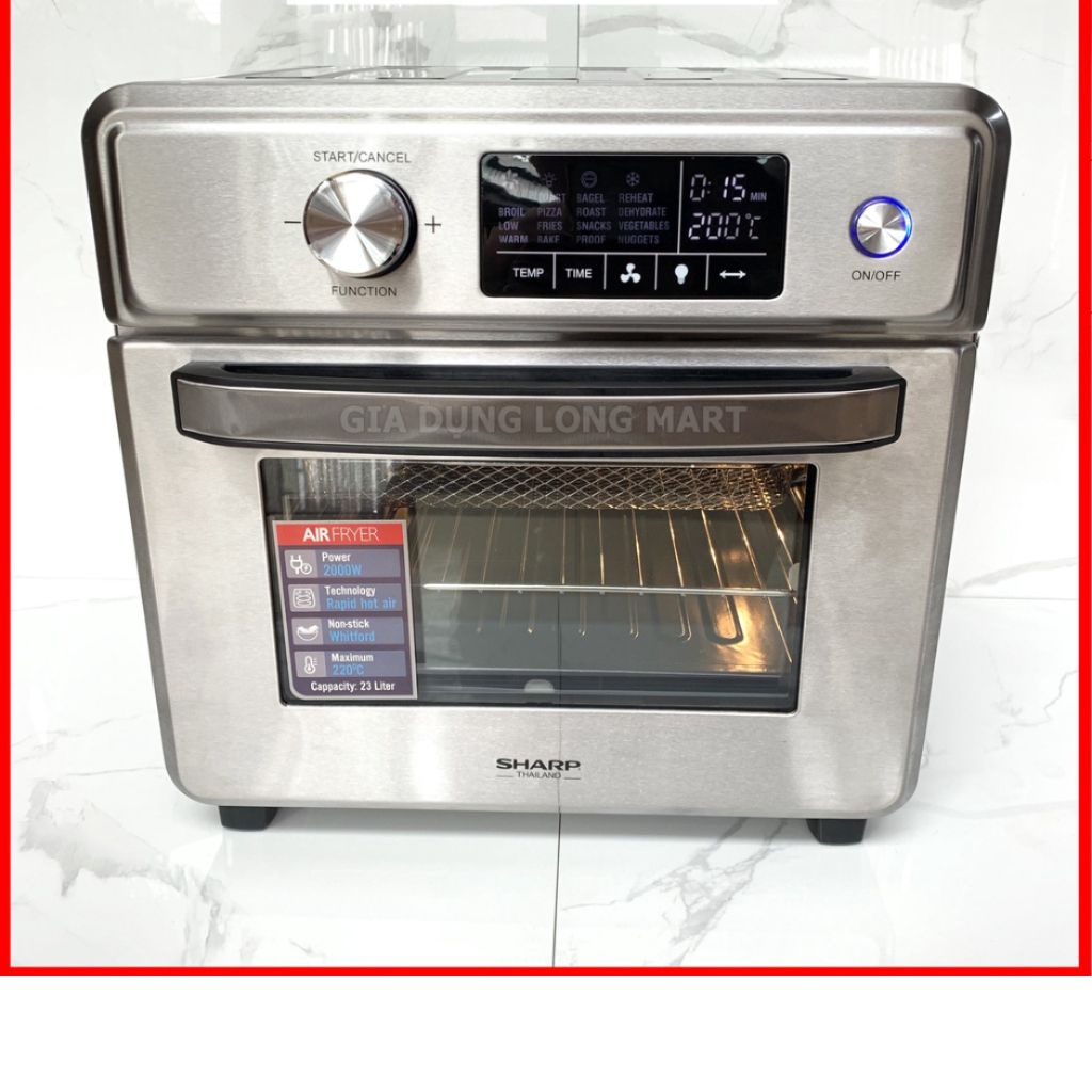 Lò Nướng Đa Năng SHARP 23L Nồi Chiên Không Dầu Cơ Điện Tử SHARP 16 Chức Năng Hàng Bảo Hành 12 Tháng