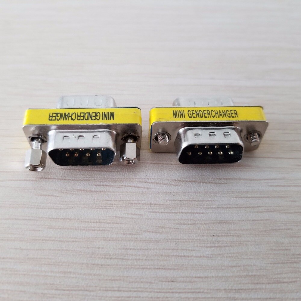 DB9 RS232 COM cổng nối tiếp 9pin Giới tính Đực Với đực kết nối bộ chuyển đổi Extender Changer Coupler