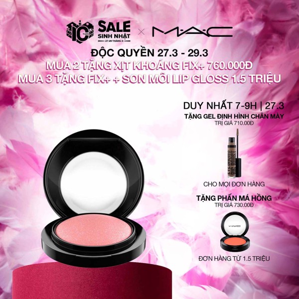 Phấn má hồng mềm mịn lên màu chuẩn và chứa khoáng chất nuôi dưỡng da MAC Mineralize Blush 4g nhập khẩu