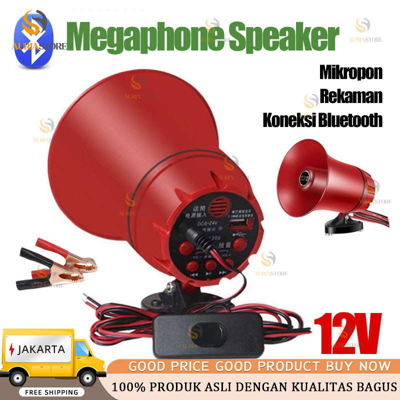 Ready ya,cod Toa Megaphone Megaphone Speaker Corong Sirine Bisa Rekam Suara Pengeras Suara Bisa Rekam Suara Merk Suara Jernih Bluetooth Keliling Motor Aki Rekam Sirine Rekam Suara Speaker Horn Harga 78,800 rupiah*Gratis Ongkir