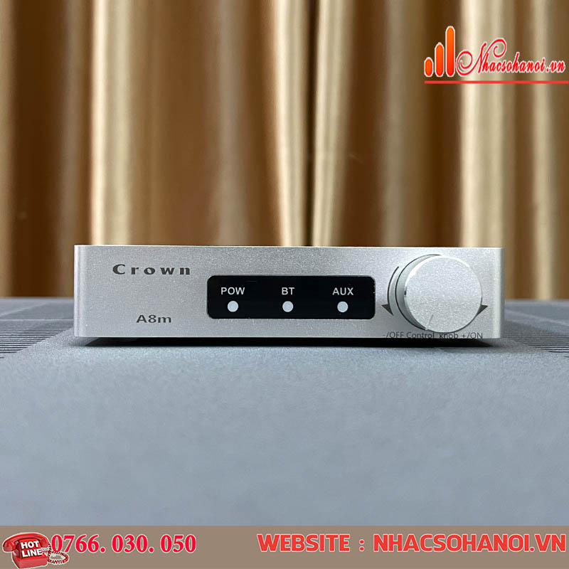Amply Crown A8M - Amply Mini 80W/1 Kênh Hàng Chính Hãng