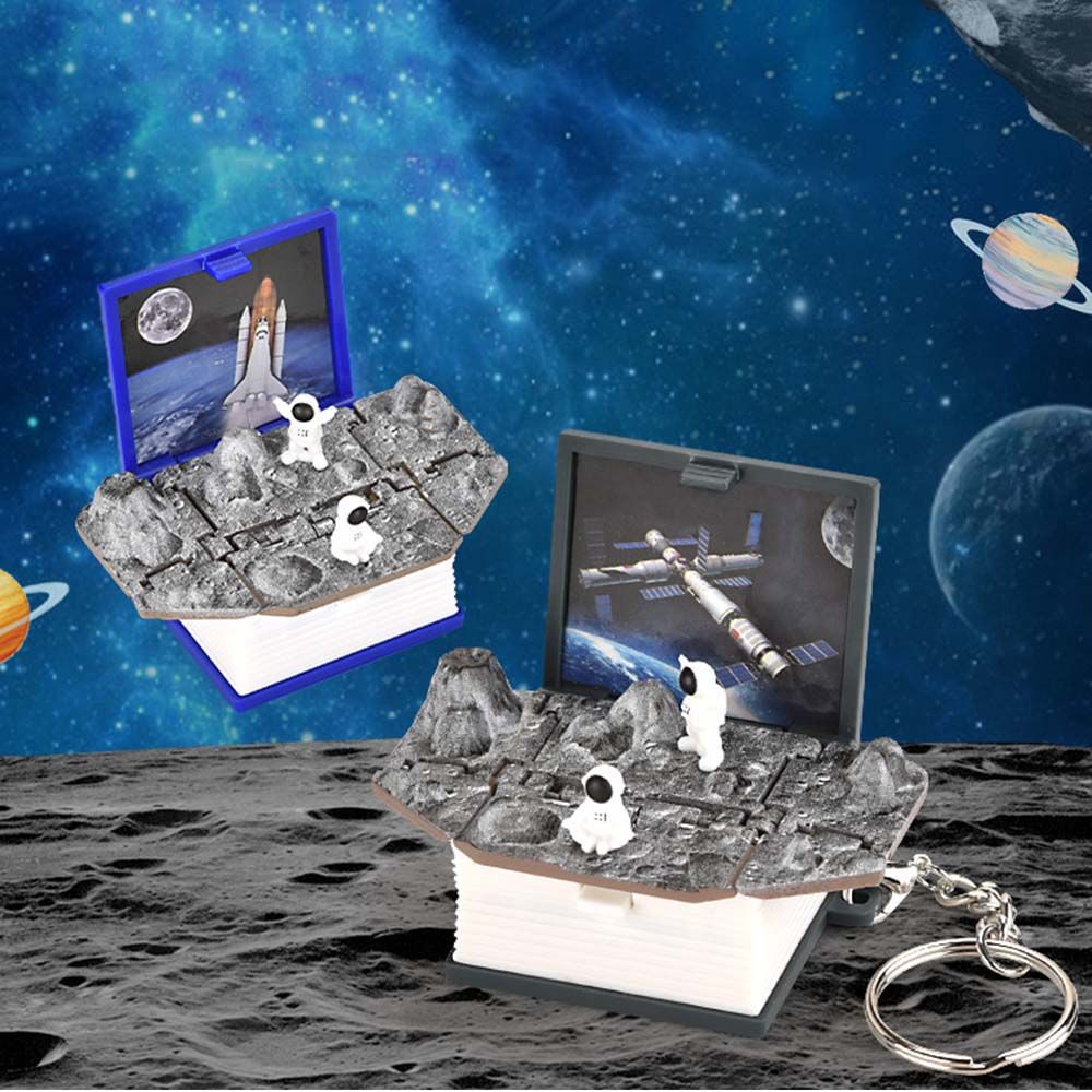 LFGHT 3D Foldable Dinosaur World Astronaut Pop Out Kids Gift Book Key
