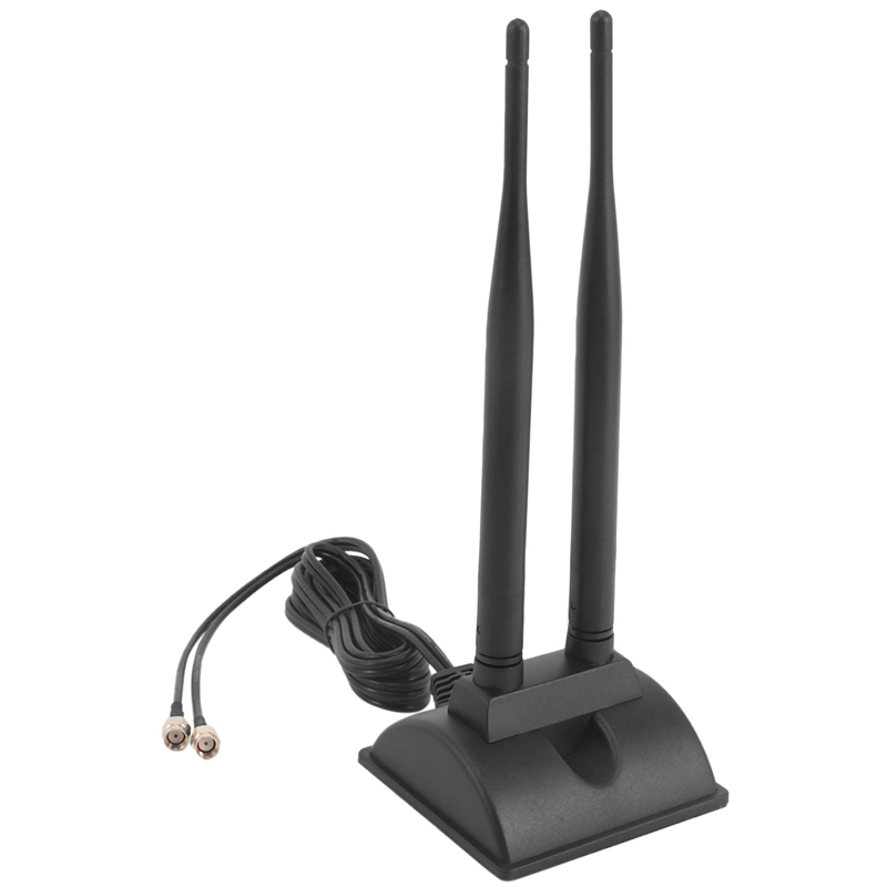 2.4G/5G Dual-Band Antenna with 6.5Ft Extension Cable 6DB Magnetic Base Wireless Network Card WIFI SM