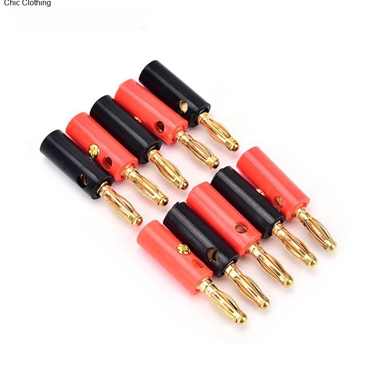 Bộ 10 giắc cắm bắp chuối dây loa 4mm chất lượng
