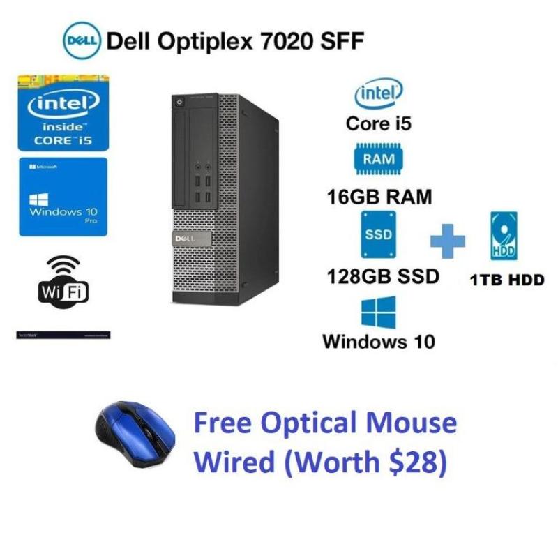 Dell OptiPlex 7020 Desktop SFF, i5 4th Gen 8gb Ram 500GB HDD WIN10 Pro , MS Office, Free WIFI Dongle (Refurbished)
