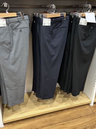 Uniqlo Full mark recommended!East auspicious U home the fitting room is chun xia men pure color anti-wrinkle drape straight slacks trousers imported original