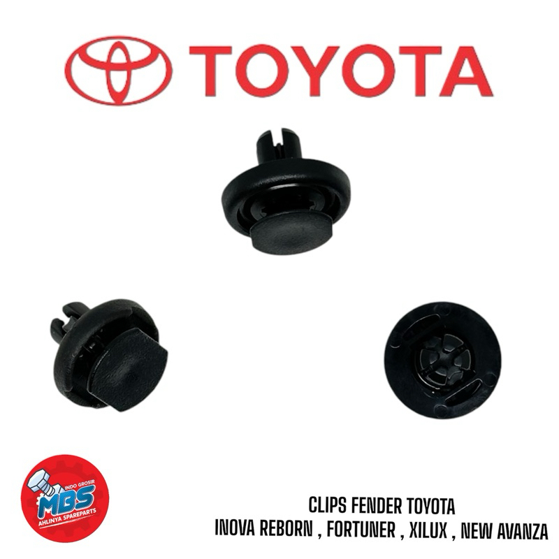 klip kancing plastik bamper spakbor fender toyota fortuner inova xilux new avanza Harga 3,900 rupiah*Gratis Ongkir