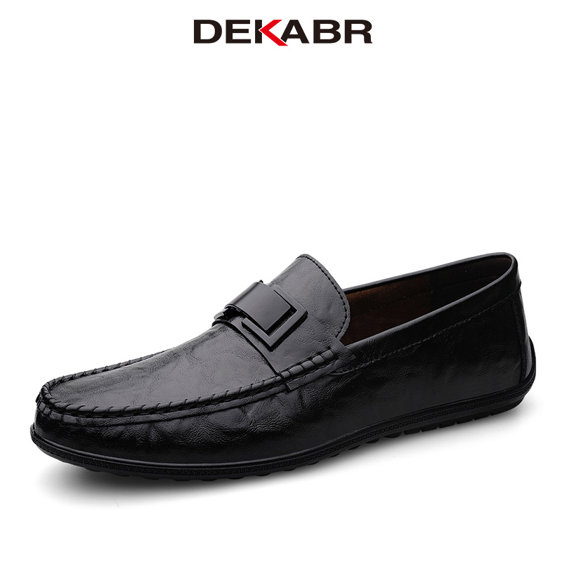 DEKABR Spring Autumn Men's Casual Shoes Breathable Soft Split Leather Lightweight Comfortable Daily Flats Shoes For Men ราคา 929 บาท*ส่งฟรี