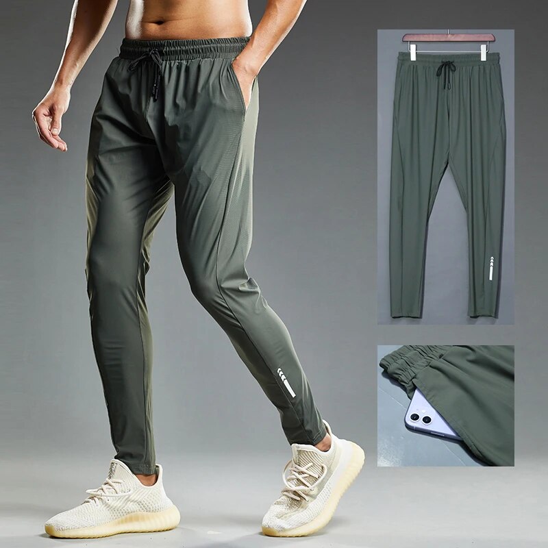 Mỏng mùa hè người đàn ông của chạy bộ Sweatpants biểu tượng tùy chỉnh quần thể thao chạy đàn hồi thu nhỏ chân giản dị tập luyện ngoài trời Quần thể dục