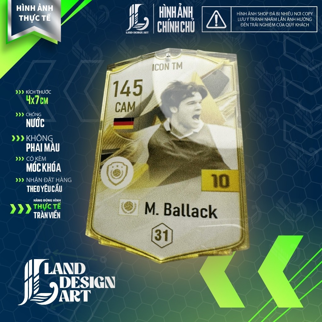 Móc khoá cầu thủ mùa ICON The Moment - FC Online (FO4)-in 2 mặt -ĐH