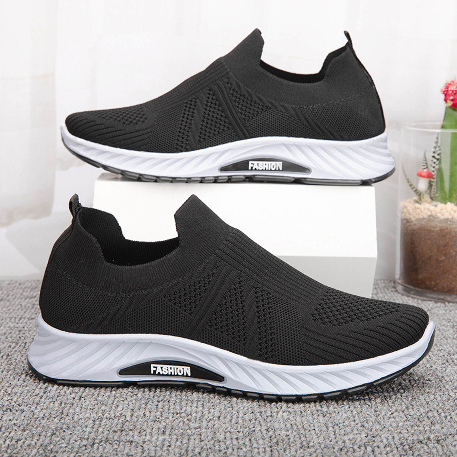 Giày Thể Thao Nam Đế Mềm Thoải Mái Giày Thoáng Khí Giày Slip-On Giày Giày Nhẹ Màu Giày Sneaker WL-VN