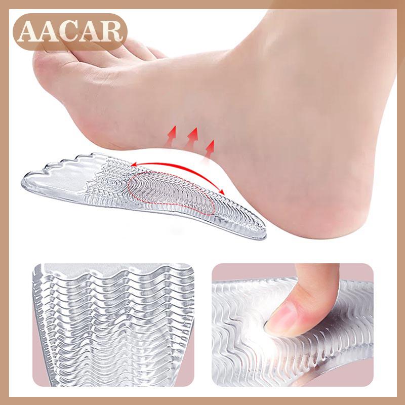 AACAR 1pair Foot Arch hỗ trợ Pad ngón chân cái Giày Pads bàn chân phẳng chỉnh trong suốt không trượt Silicone đế bàn chân sức khỏe công cụ