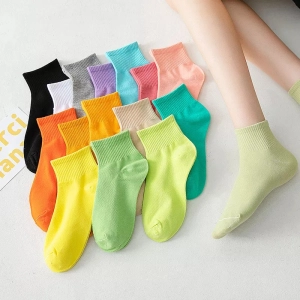 สินค้า Fairybeauty ถุงเท้า ถุงเท้าผู้หญิง ถุงเท้ากีฬาสีของผู้หญิง 1คู่ (1 pairs)