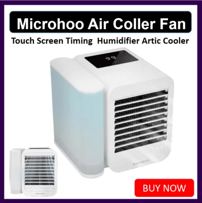 Microhoo 3 In 1 Mini Air Conditioner Water Cooling Fan Touch Screen Timing Artic Cooler Humid