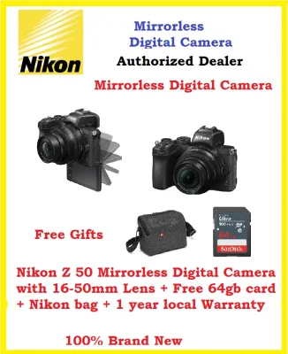 Nikon Z 50 Mirrorless Digital Camera with 16-50mm Lens + Free 64gb card + Nikon bag + 1 year local Warranty