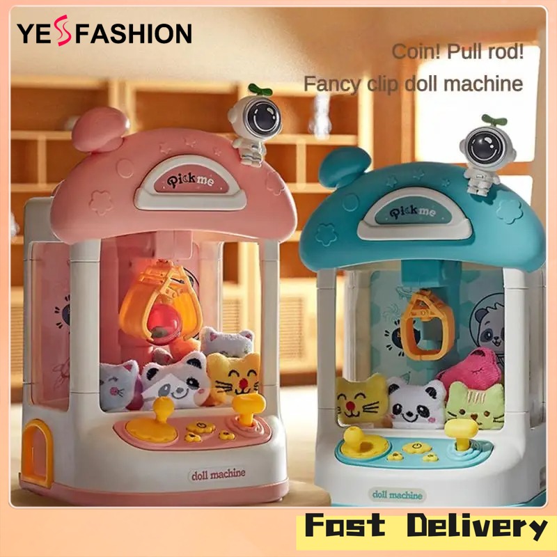 Broadfashion new！Mini Claw Machine Claw Machine For Kids With Sound And Light Funny Game And Gift For Party Girls Boys ราคา 456 บาท*ส่งฟรี