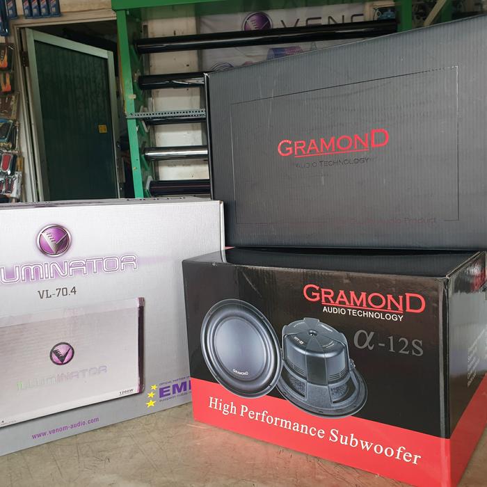PAKET AUDIO SQ | POWER VENOM ILLUMINATOR | SPEAKER GRAMOND R1 | SUB 12 Giá 13,670,000 Đồng*Miễn phí vận chuyển