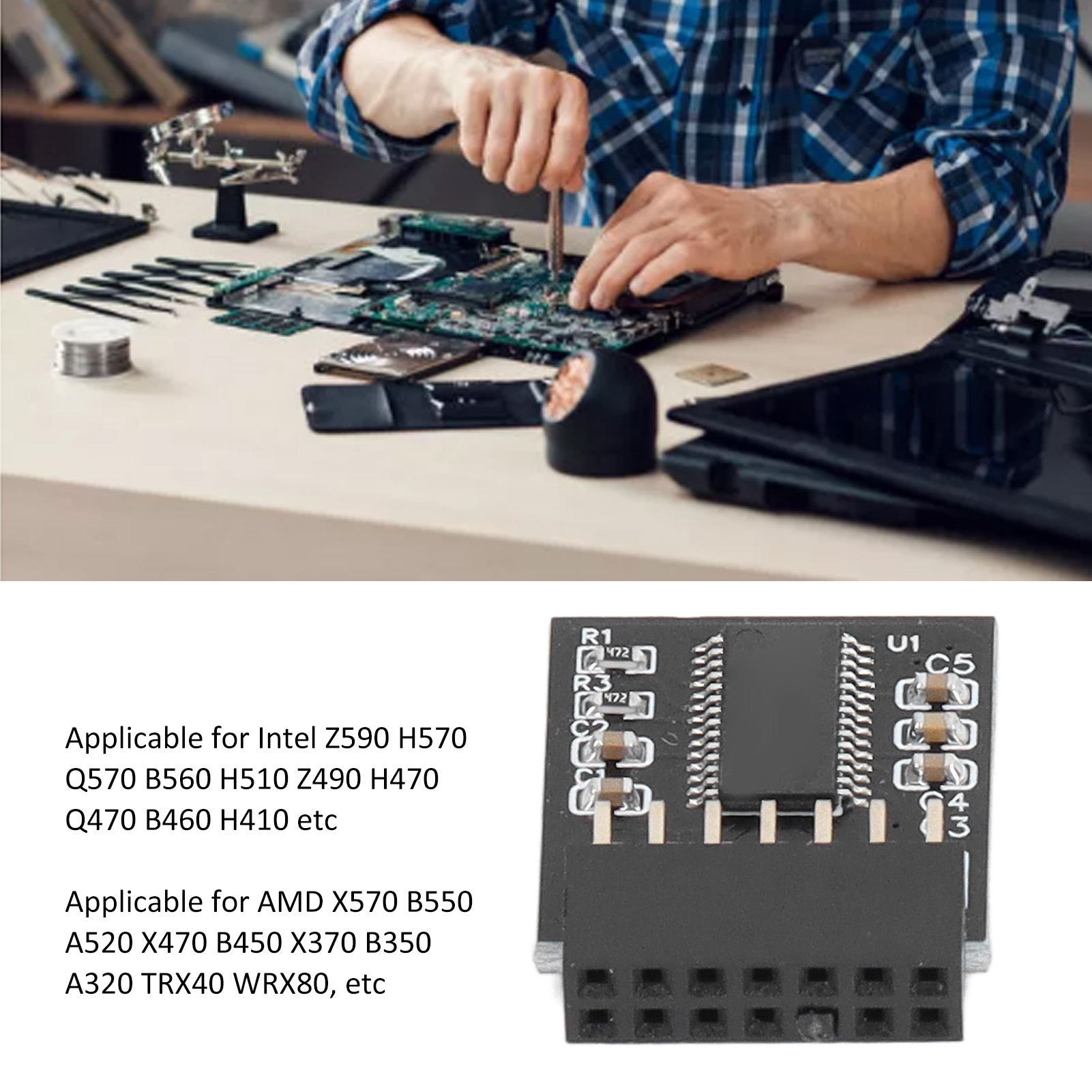 Tpm 2.0 mô-đun 14pin sử dụng an toàn hiệu suất ổn định mã hóa mô-đun bảo mật cho máy tính