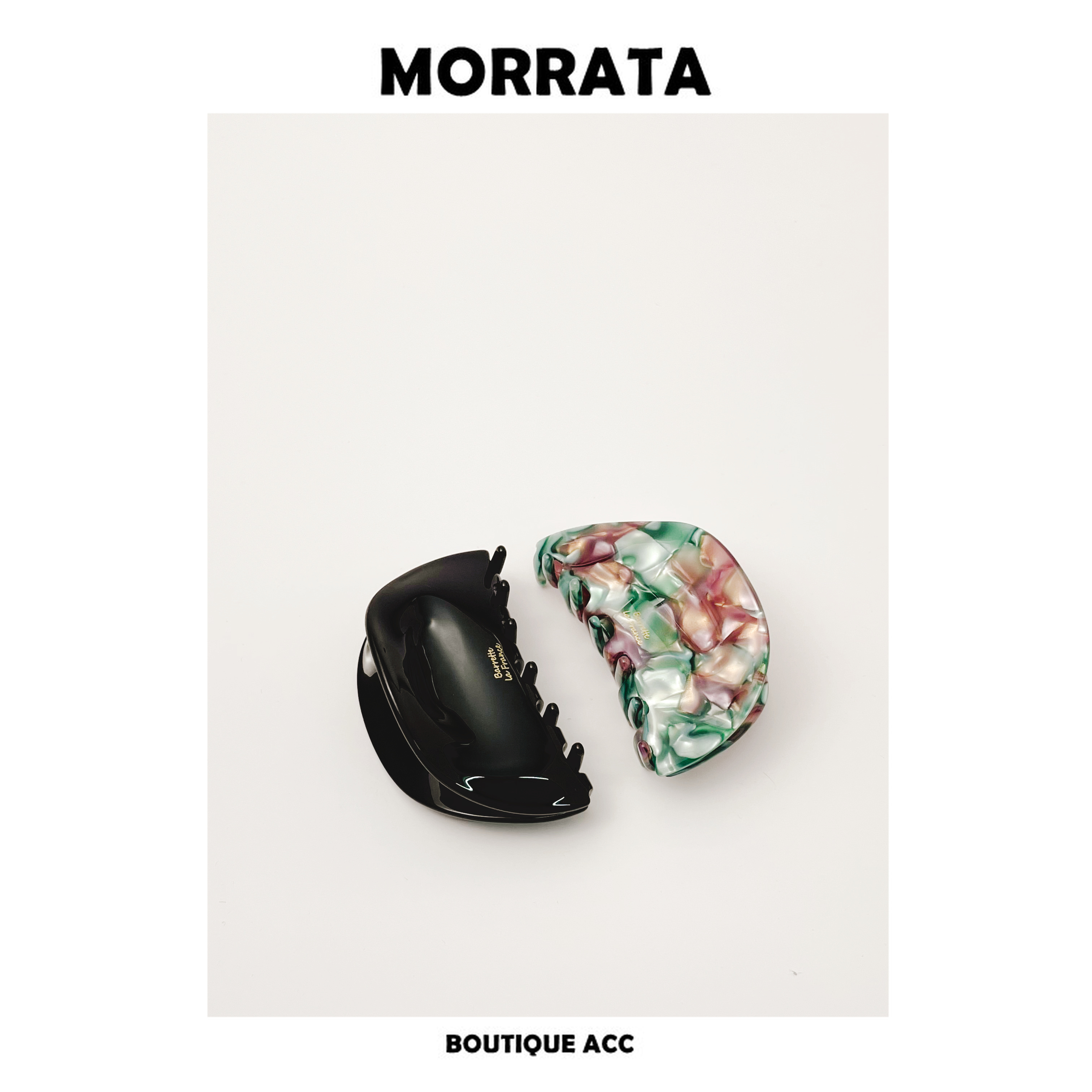 Morrata mới Acetate kẹp tóc Phụ kiện tóc nữ chất lượng cao Kẹp tóc càng cua bán cầu