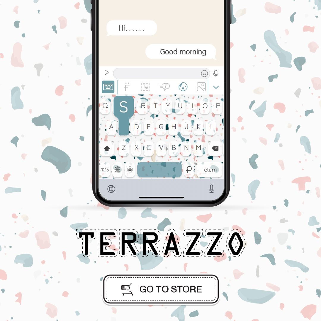 บัตรกำนัลดิจิทัล อีเวาเชอร์ส่วนลดสินค้า Pastel Keyboard TERRAZZO Keyboard Theme⎮ (E-Voucher) สำหรับแอปแป้นพิมพ์สีพาสเทล ราคา 69 บาท*ส่งฟรี