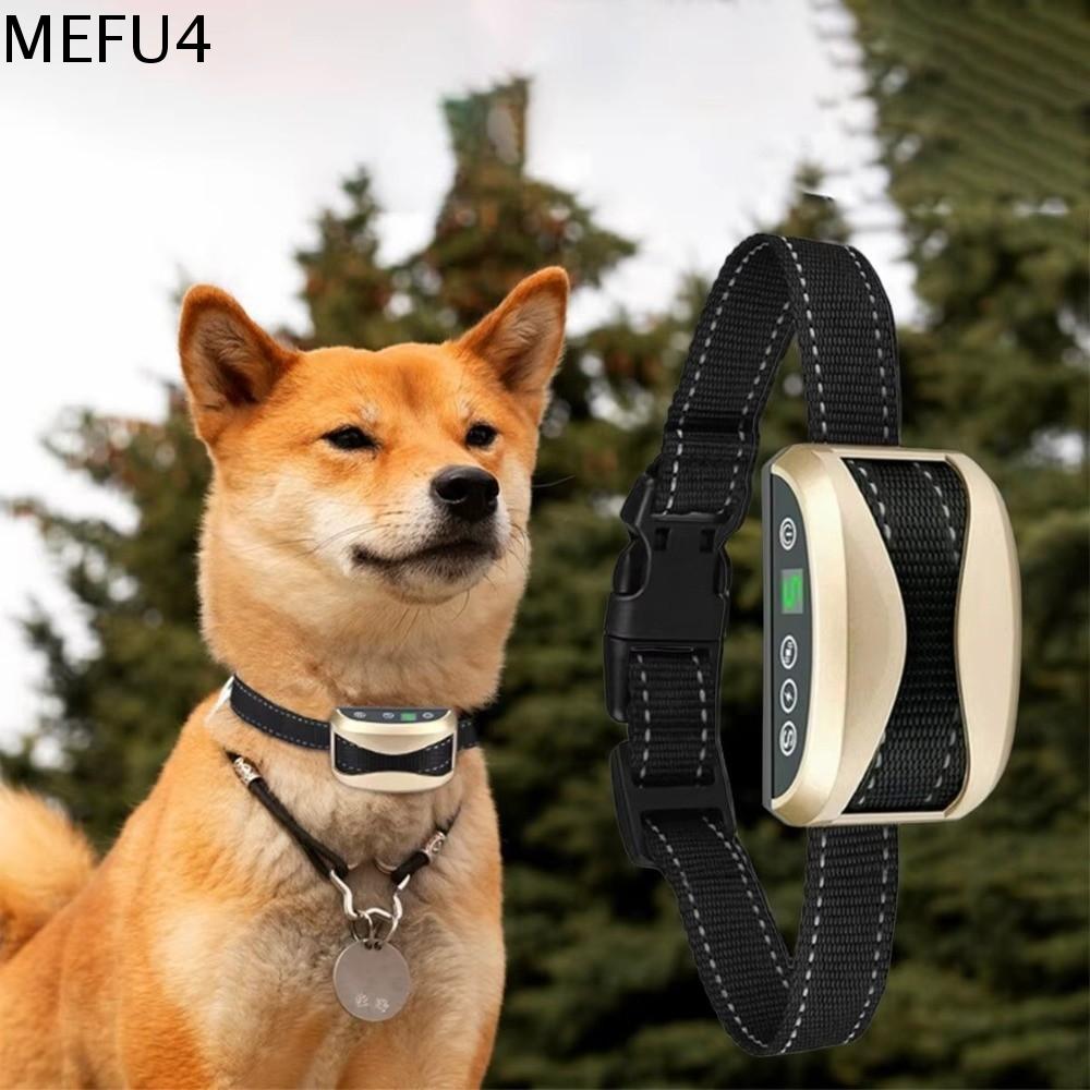 MEFU4 Chống thấm nước Cổ áo chống sủa cho chó Có thể điều chỉnh Thông minh Cổ áo huấn luyện siêu âm Công cụ huấn luyện chó Màn hình kỹ thuật số Dây Cổ Kiểm Soát Sủa Huấn luyện chó