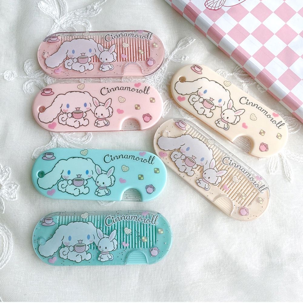 Gk1ao cinnamoroll có thể thu vào du lịch bé trai dụng cụ tạo kiểu Kitty gấp lược chăm sóc tóc bàn chải lược bỏ túi phim hoạt hình Lược
