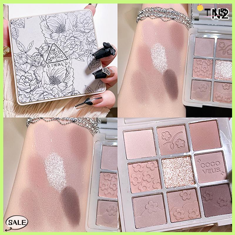 Follow Get New【TIS】 Dikalu xi măng Eye Shadow Palette trang điểm mắt long lanh đường viền sắc tố bảng màu ngọc trai ánh sáng lung linh thời trang Hàn Quốc bóng trang điểm - 8