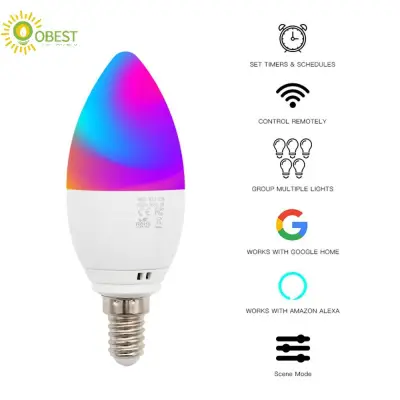 LED Smart WiFi candle speaker bulb bulb E14 RGB bulb support Alexa/Google Home/IFTTT smart speaker voice control 5W