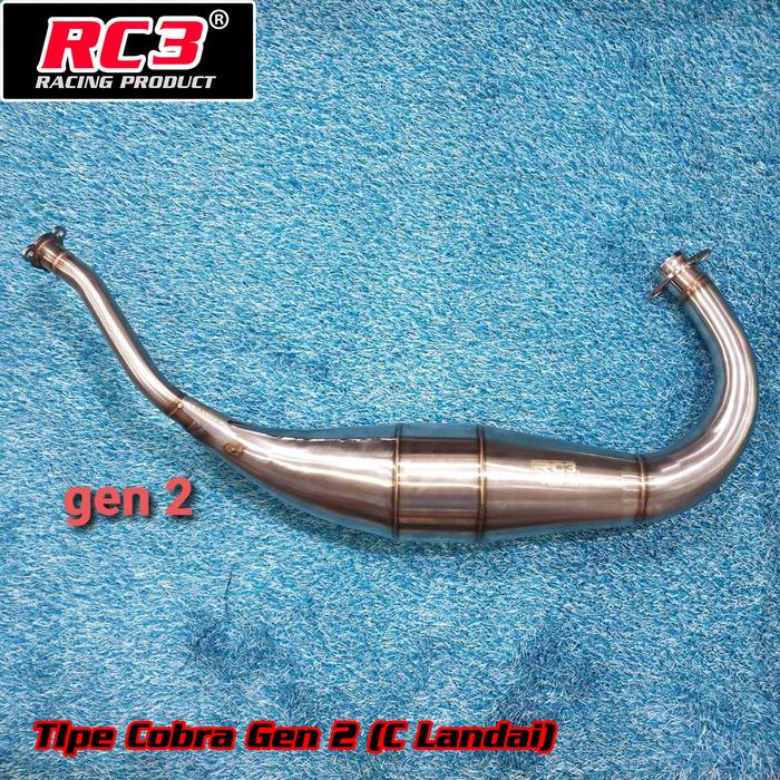 PERUTAN PERUT CHAMBER KNALPOT RC3 NINJA 150 RR R SS ZX150 TIPE FULL PRESS GEN 2 C LANDAI SUPERCOBRA DAN COBRA FULL STAINLESS - Halostore Harga 1,490,000 rupiah*Gratis Ongkir