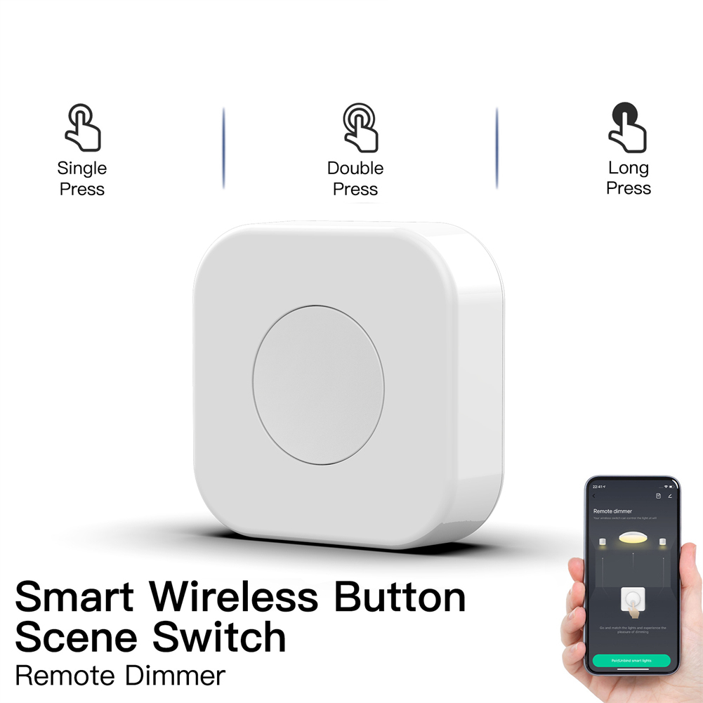 Romahome tuya ZigBee nút thông minh cảnh chuyển đổi không dây công tắc Mini đa cảnh liên kết One Touch nút điều khiển làm việc với cuộc sống thông minh ZigBee thiết bị