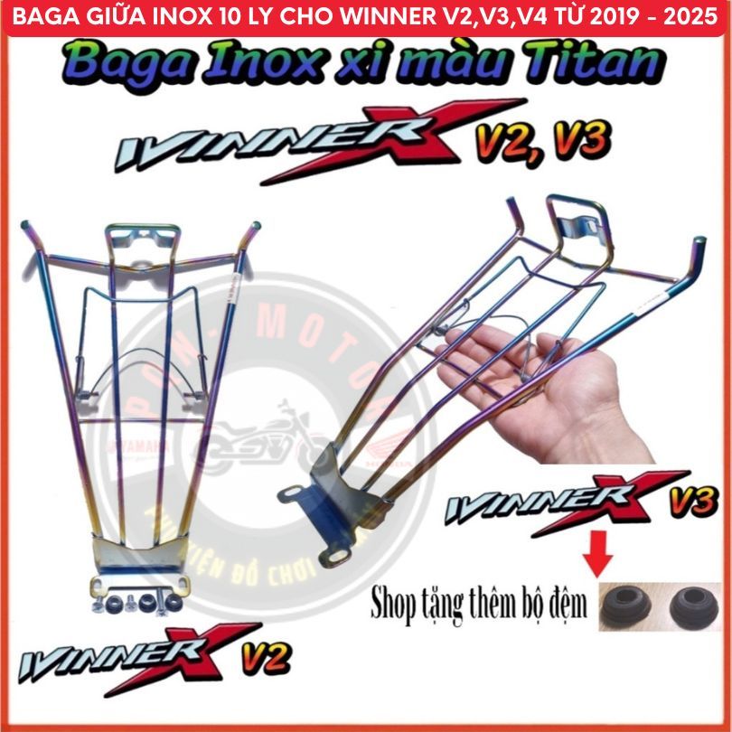 ✅ BAGA INOX 10 LY KO RỈ AB 17 - AB 20 / EXCITER 135 - 150 /WINNER X / WINNER V1 / WAVE A 17 - 20 / WAVE RS ✅ Ảnh thật Sp