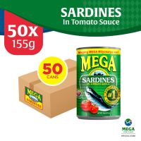Mega Sardines in Tomato Sauce 155g By 50s