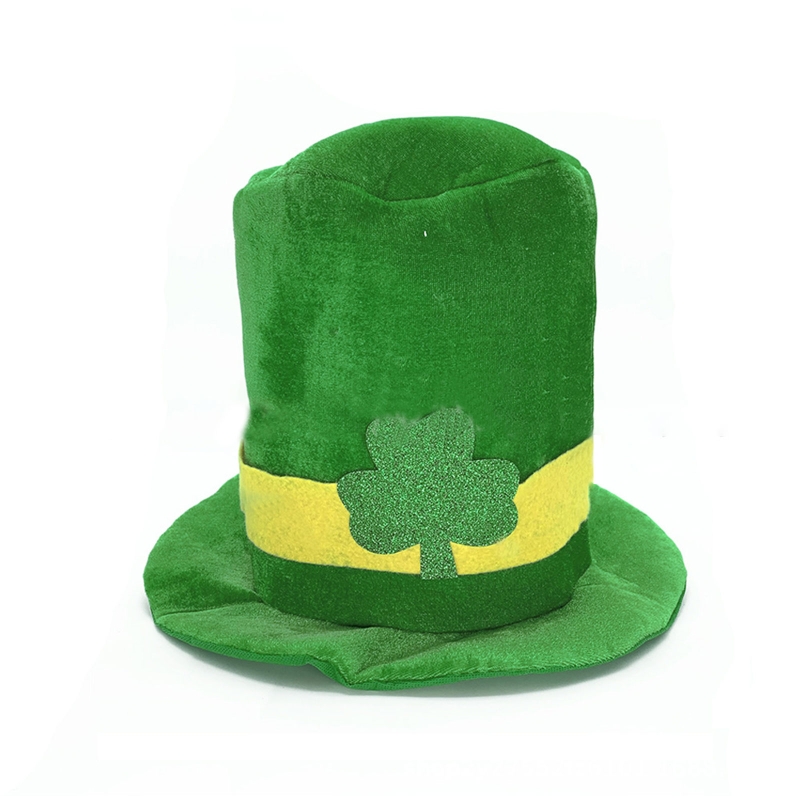 Unisex stovepipe Mũ Irish shamrock mũ đội đầu leprechaun mũ màu xanh lá cây Irish mũ cho thánh. Phụ kiện trang phục ngày của Patrick