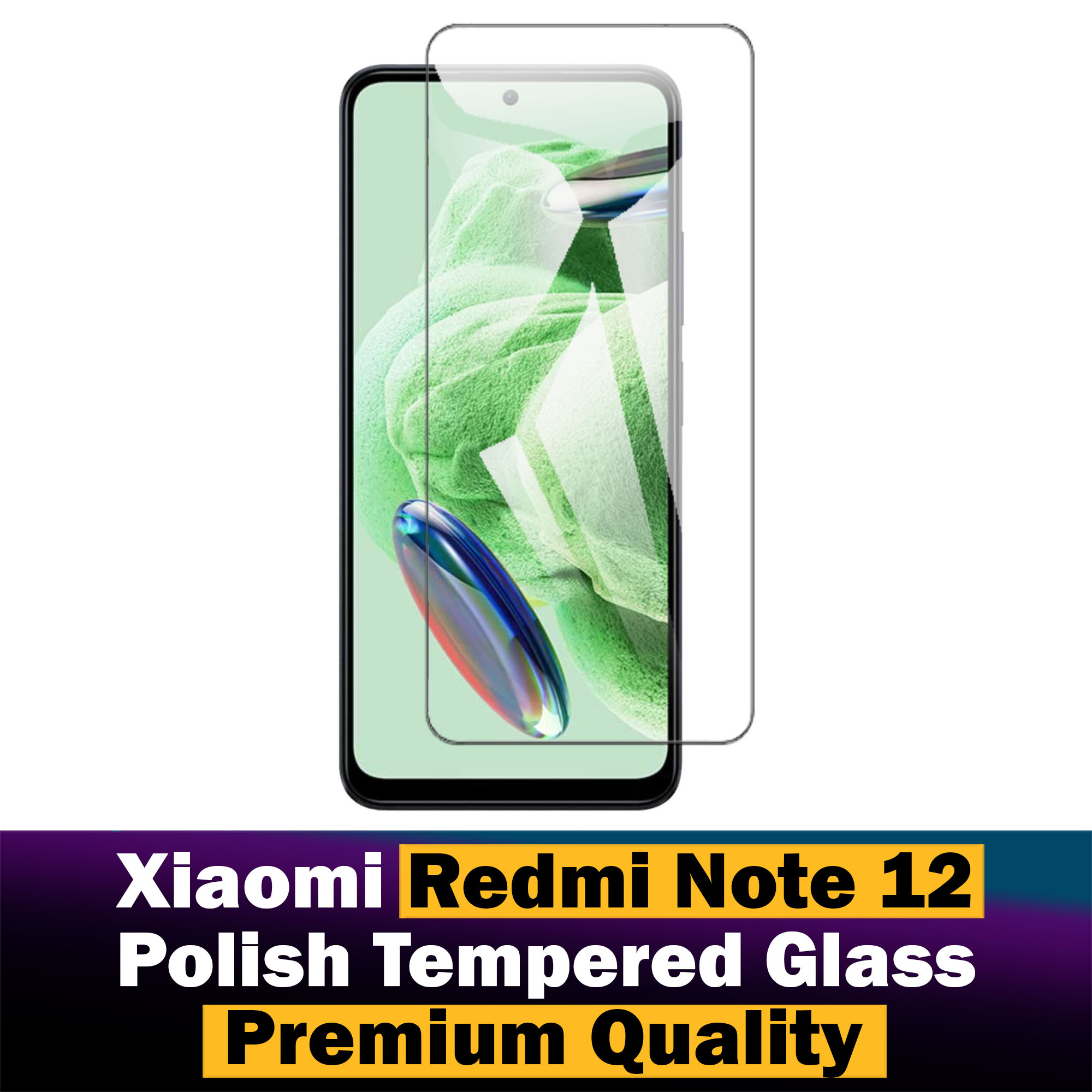 Xiaomi Redmi Note 12 Glass Protector Polish Screen Tempered For Xiaomi Redmi Note 12 price in Pakistan