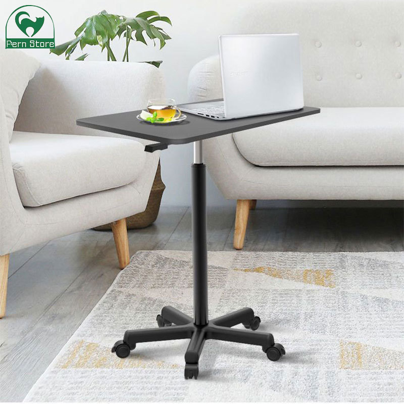 Bàn nâng di động nhỏ sofa nhỏ với ròng rọc Bàn Cạnh Giường ngủ bàn laptop đứng