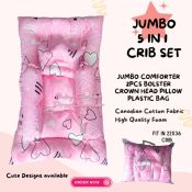 Jumbo Comforter Set with Bolster and Head Pillow (Brand: Canadian Cotton)