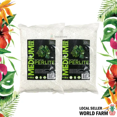 [Bundle of 2] Perlite for Gardening, By The Medium Soil Co, (Approx. total weight: 750-850g) [5L x 2]