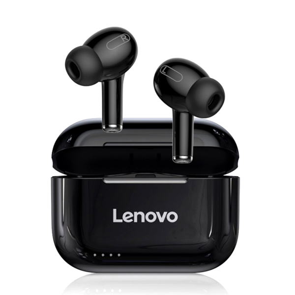 Tai nghe không dây thực sự Lenovo LP1S Tai nghe BT 5.0 Tai nghe âm thanh nổi với màng ngăn kép Máy chủ kép Tai nghe thể thao chống nước IPX4 với Công nghệ giảm tiếng ồn Tai nghe mic tích hợp trong tai có cuộc gọi HD
