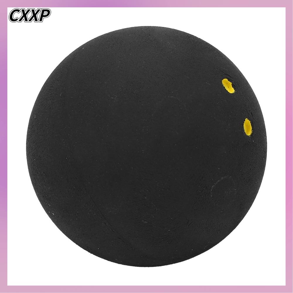 CXXP Chấm vàng đôi Bóng cầu 40MM Đen Bóng tập luyện Squash Dụng cụ vợt cầu lông Bóng cầu cao su Thực hành đào tạo