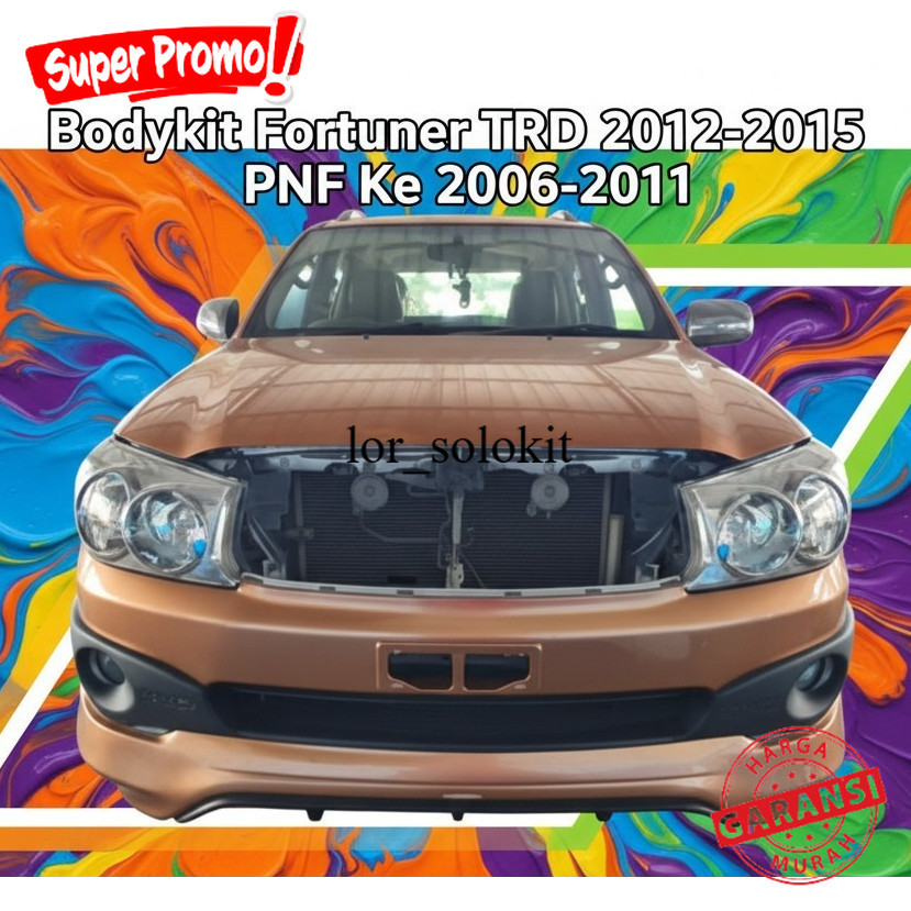 New Produk Bodykit Toyota Fortuner Trd 2006-2011 Upgrade To 2012-2015 Bahan Duraflex Grade-A Harga 625,500 rupiah*Gratis Ongkir