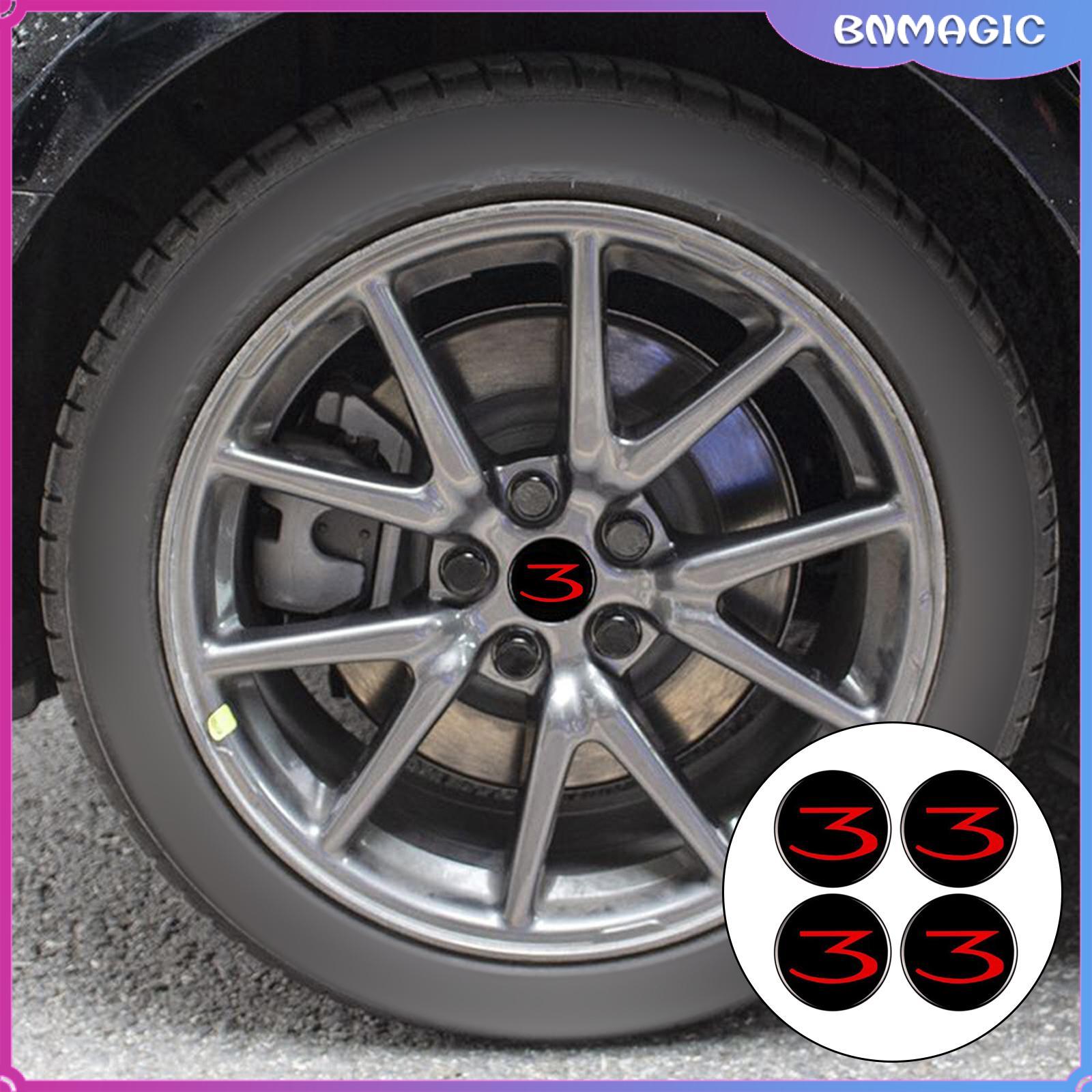 BNMAGIC Wheel Hub Caps Center Cover Frame Decorate Fit for Tesla Red