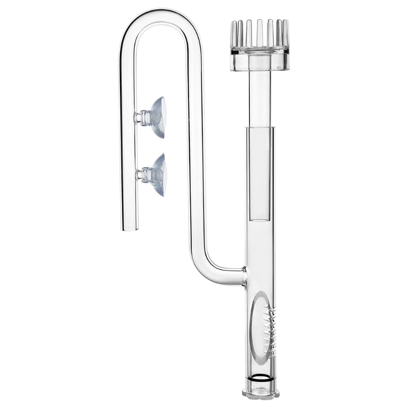 Ống Lily thủy tinh inflow với máy hớt bọt trên mặt nước núm hút cao su 360 độ inflow thiết kế
