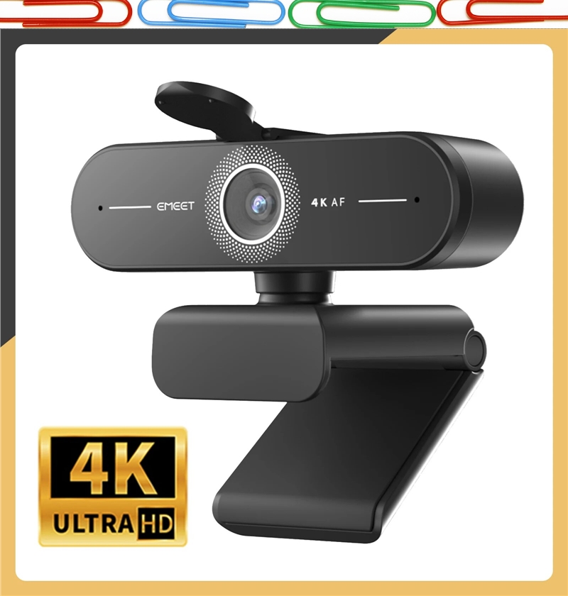 【Upgrade Your Style】 4K Webcam 1440P 2K Web Camera 1080P EMEET C60E Autofocus USB Computer Camera fo