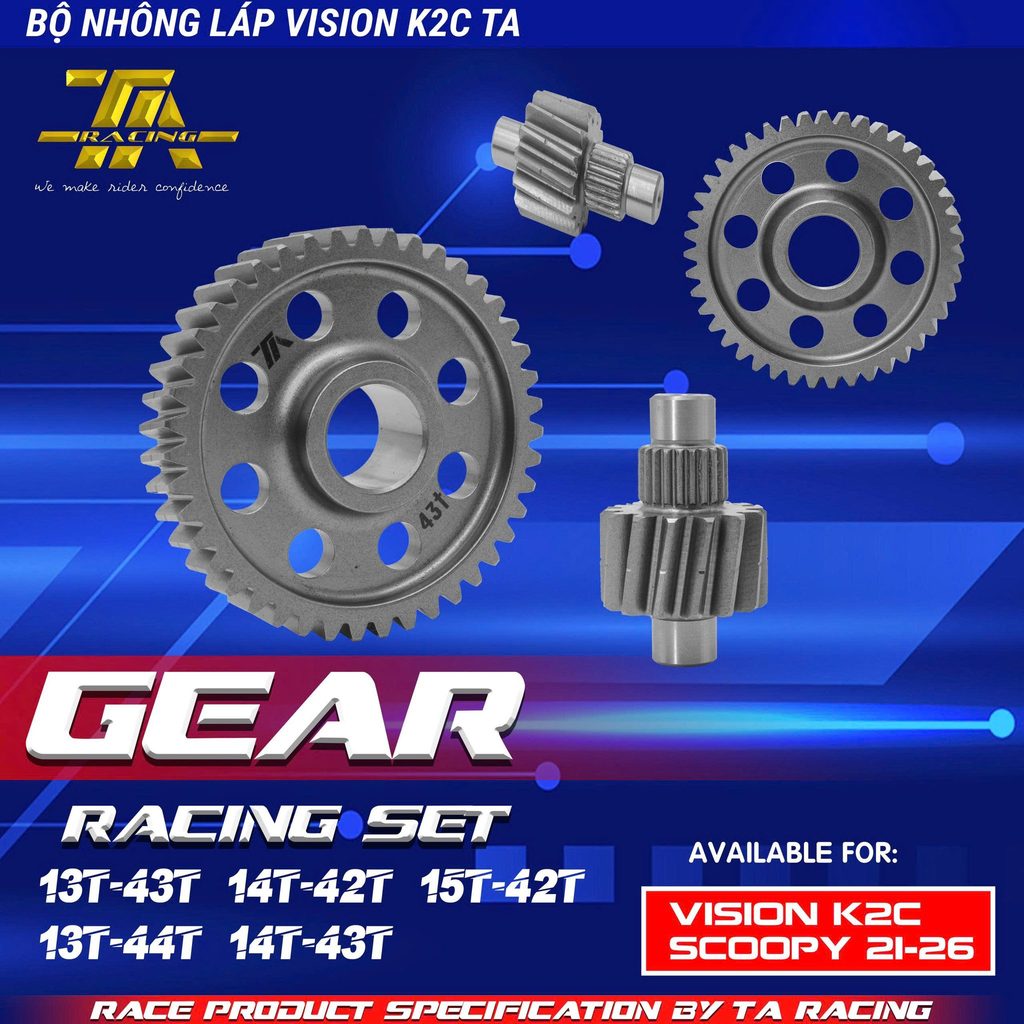 NHÔNG SỐ LÁP ĐỘ VISION K2C - SCOOPY 2021-2026 (DÙNG CHUNG) TA RACING  tproracing_motorcycle