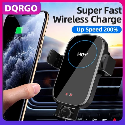 HGV Wireless Charger Car Mount for Air Vent Mount Car Phone Holder Intelligent Infrared Fast Wireless Charging Charger