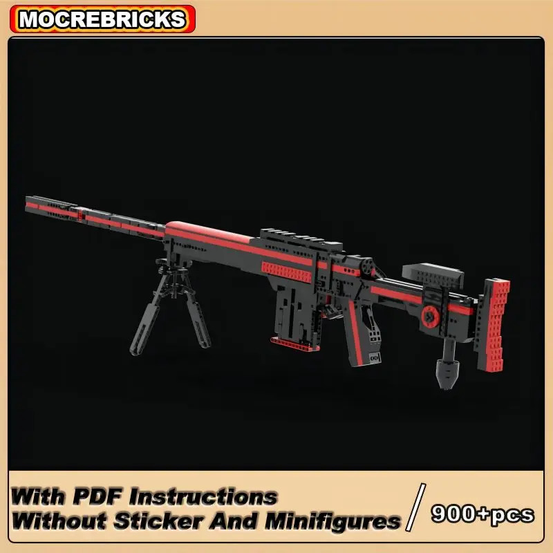 Súng bắn súng DL-Q33 Súng bắn tỉa độ khó cao Vũ khí quân sự công nghệ cao MOC Bộ đồ chơi khối cho tr