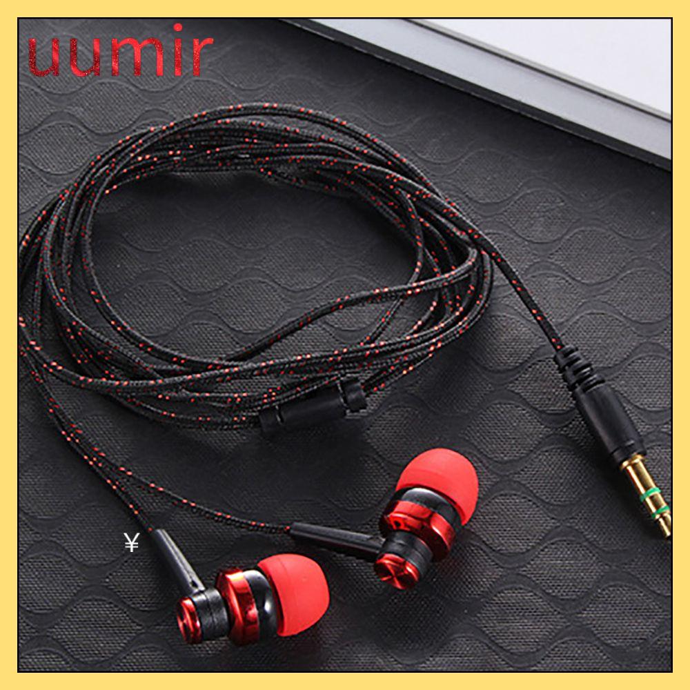 UUMIR แบบพกพา มีสาย เบส ระบบเสียงสเตอริโอ หูฟังชนิดใส่ในหู หูฟังไฮไฟ หูฟังเอียร์บัด 3.5 มม. ราคา  26 บาท*ส่งฟรี