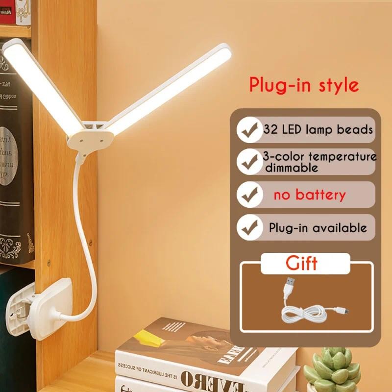 Led Learning Dedicated Small Desk Lamp Clip-On Eye Protection Student Dormitory Bedside Reading Usb Charging Clip Type Lamp
